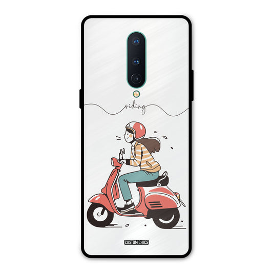Rider Girl Oneplus 8 Mobile Back Cover - Car&Bike PrintShield Case