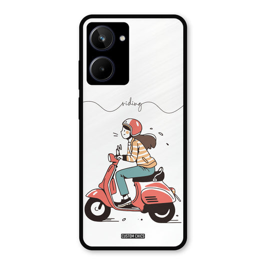 Rider Girl Realme 10 Mobile Back Cover - Car&Bike PrintShield Case