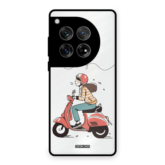 Rider Girl OnePlus 12 Mobile Back Cover - Car&Bike PrintShield Case