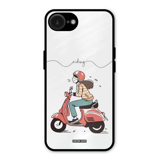 Rider Girl iPhone 16e Mobile Back Cover - Car&Bike PrintShield Case