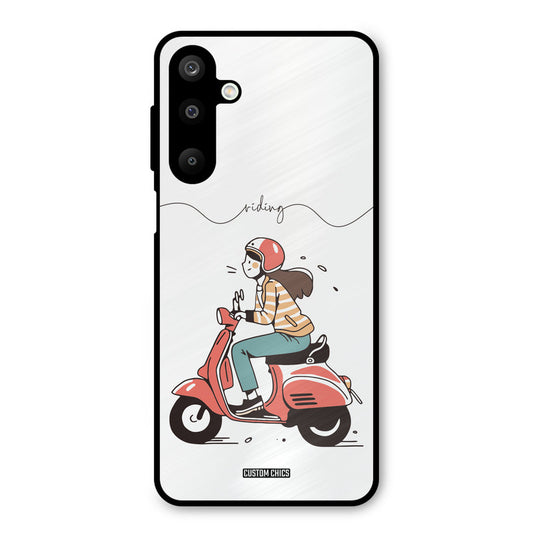 Rider Girl Samsung Galaxy M16 Mobile Back Cover - Car&Bike PrintShield Case