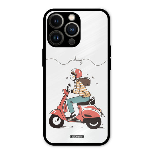 Rider Girl iPhone 13 Pro Mobile Back Cover - Car&Bike PrintShield Case
