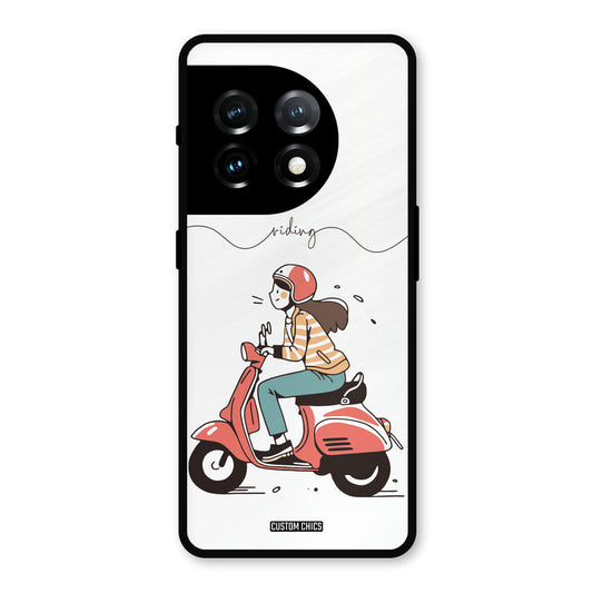 Rider Girl OnePlus 11 Mobile Back Cover - Car&Bike PrintShield Case