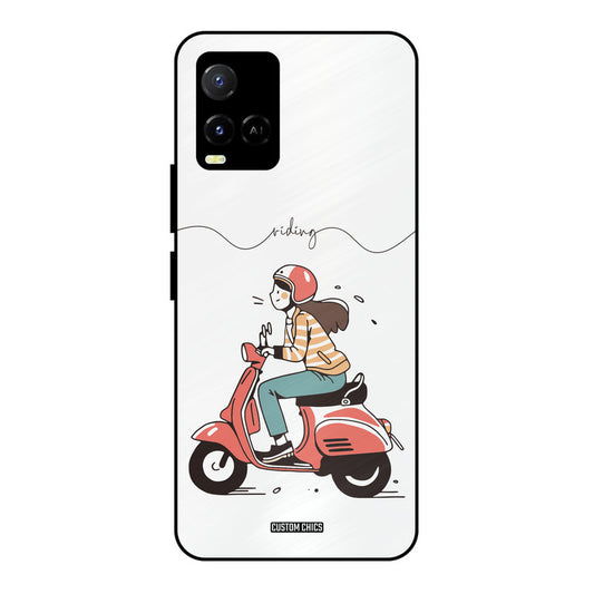 Rider Girl Vivo Y33s Mobile Back Cover - Car&Bike PrintShield Case