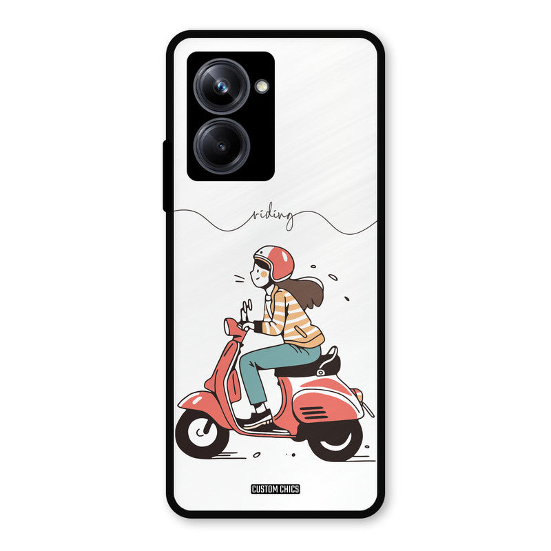 Rider Girl Realme 10 Pro Mobile Back Cover - Car&Bike PrintShield Case