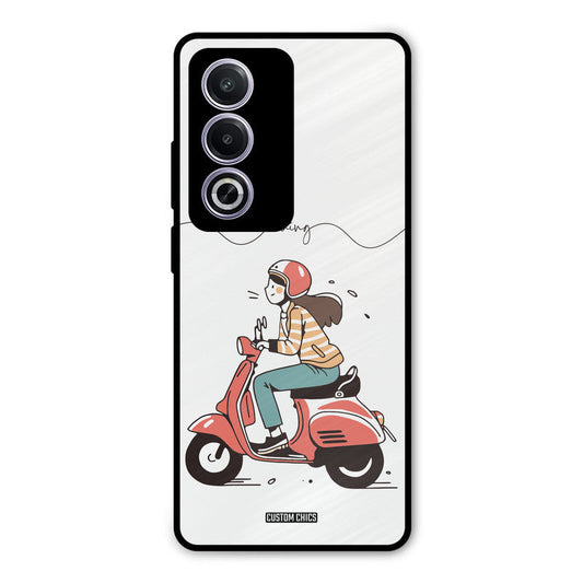 Rider Girl Oppo K12x Mobile Back Cover - Car&Bike PrintShield Case