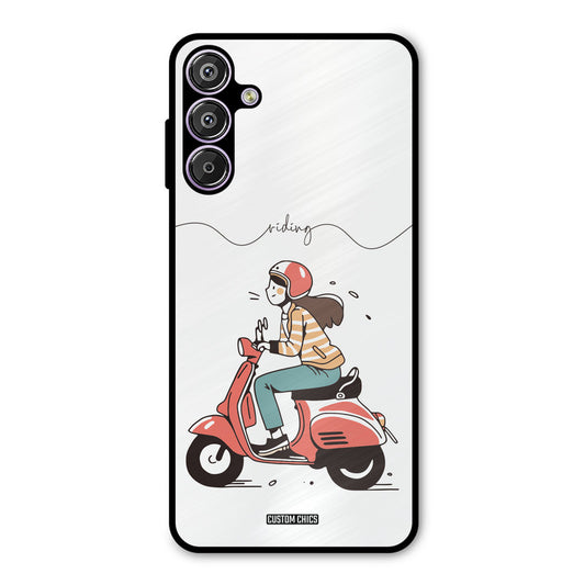 Rider Girl Samsung Galaxy M15 Mobile Back Cover - Car&Bike PrintShield Case