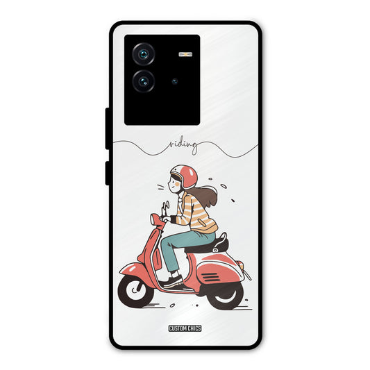 Rider Girl iQOO Neo 6 5G Mobile Back Cover - Car&Bike PrintShield Case