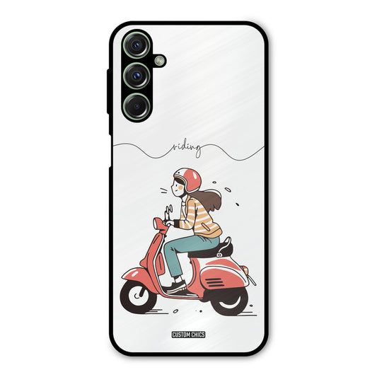 Rider Girl Samsung Galaxy M34 Mobile Back Cover - Car&Bike PrintShield Case
