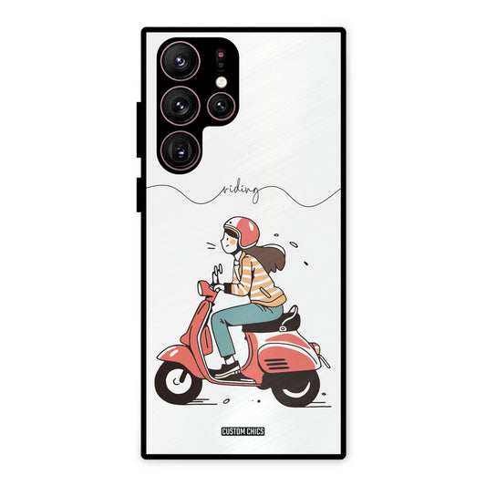 Rider Girl Samsung Galaxy S22 Ultra Mobile Back Cover - Car&Bike PrintShield Case