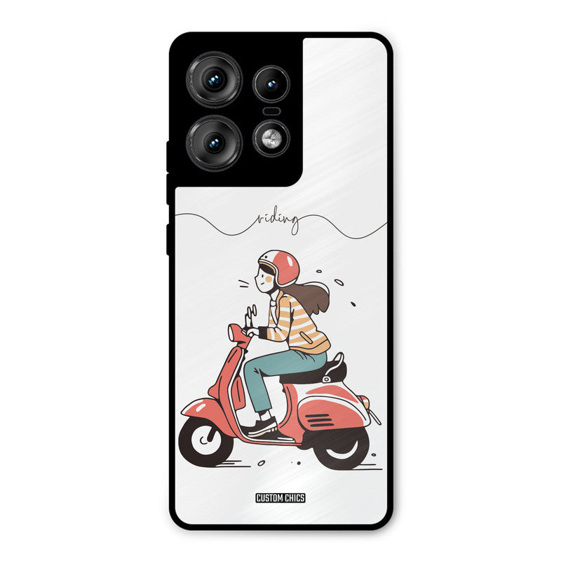 Rider Girl Motorola Edge 50 Pro Mobile Back Cover - Car&Bike PrintShield Case