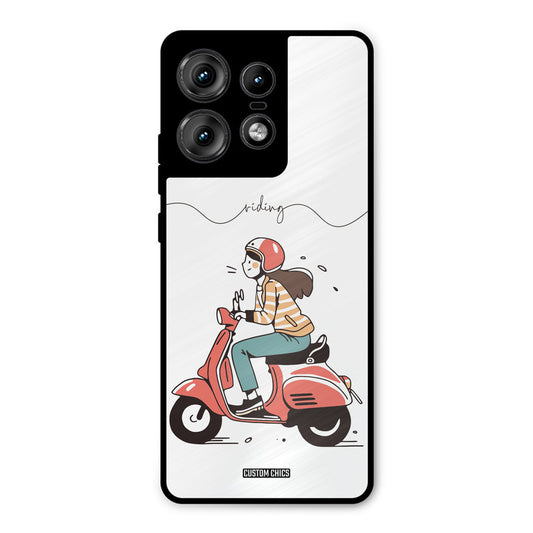 Rider Girl Motorola Edge 50 Pro Mobile Back Cover - Car&Bike PrintShield Case