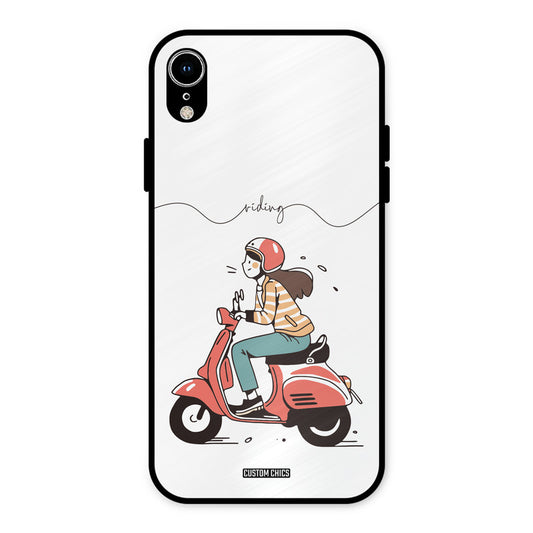 Rider Girl iPhone XR Mobile Back Cover - Car&Bike PrintShield Case