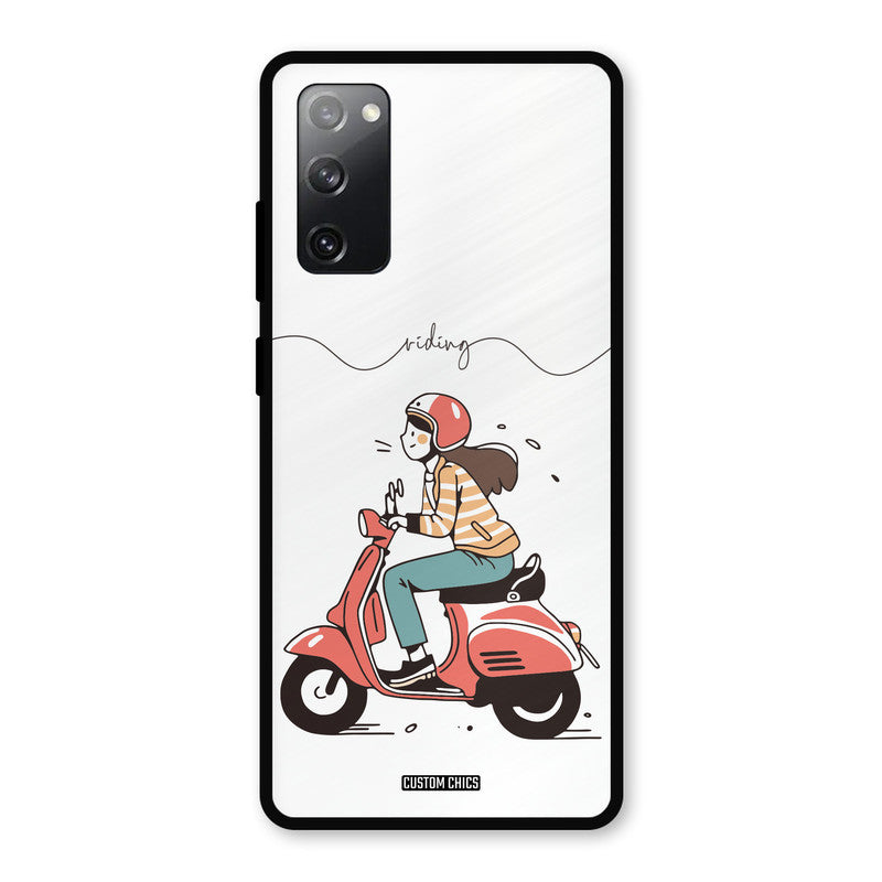 Rider Girl Samsung Galaxy S20 FE 5G Mobile Back Cover - Car&Bike PrintShield Case