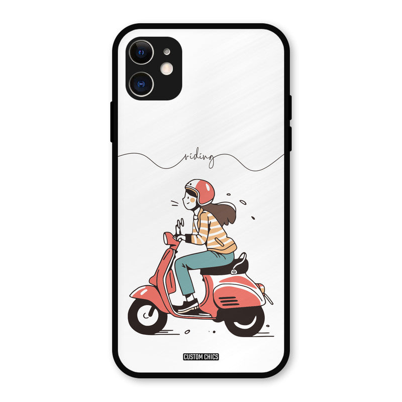 Rider Girl iPhone 11 Mobile Back Cover - Car&Bike PrintShield Case