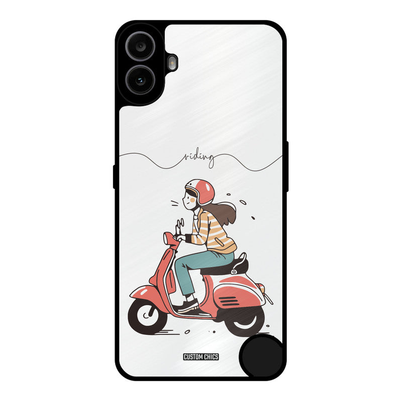 Rider Girl Nothing CMF Phone 1 Mobile Back Cover - Car&Bike PrintShield Case