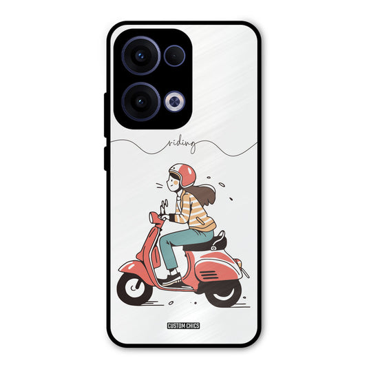 Rider Girl Oppo Reno 13 5G Mobile Back Cover - Car&Bike PrintShield Case