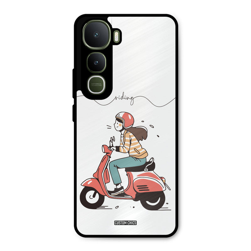Rider Girl Vivo Y400 Mobile Back Cover - Car&Bike PrintShield Case