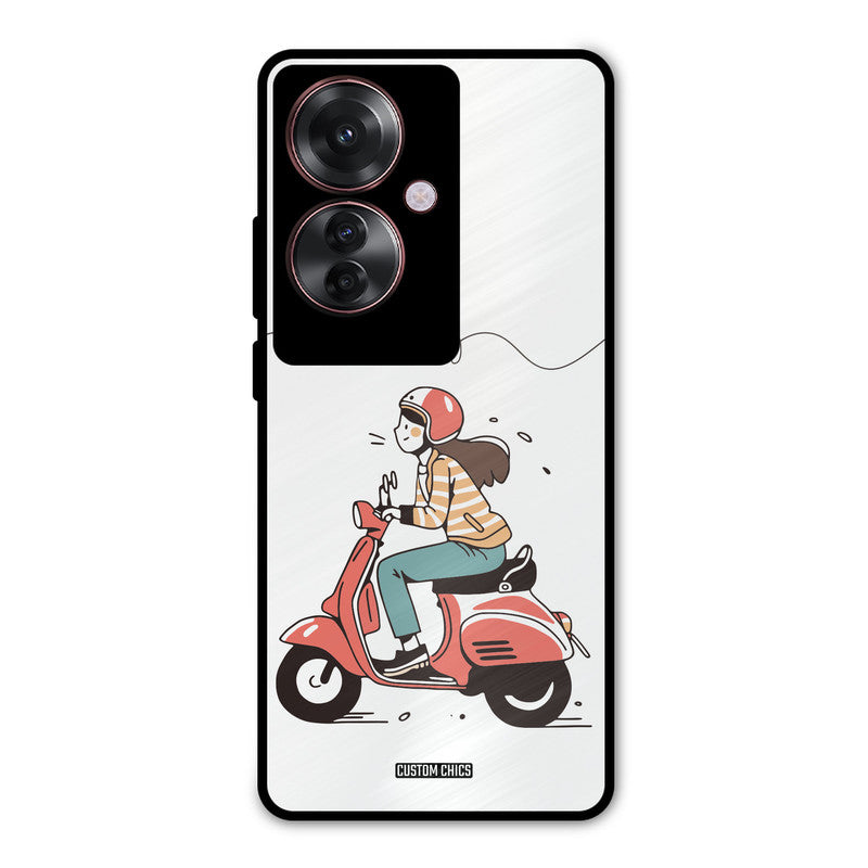 Rider Girl Oppo F25 Pro Mobile Back Cover - Car&Bike PrintShield Case