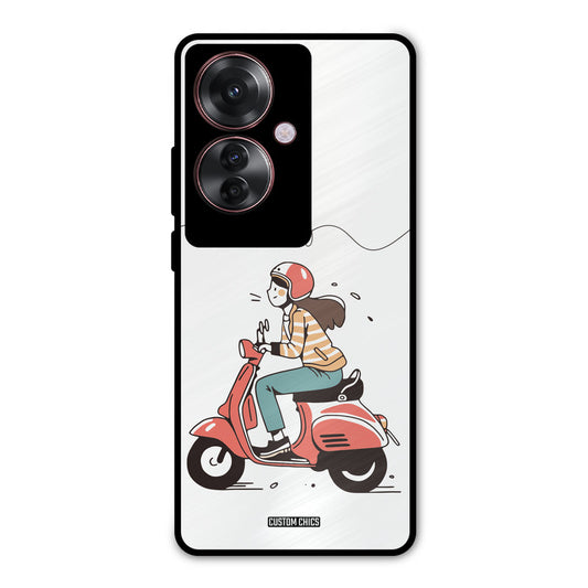 Rider Girl Oppo F25 Pro Mobile Back Cover - Car&Bike PrintShield Case