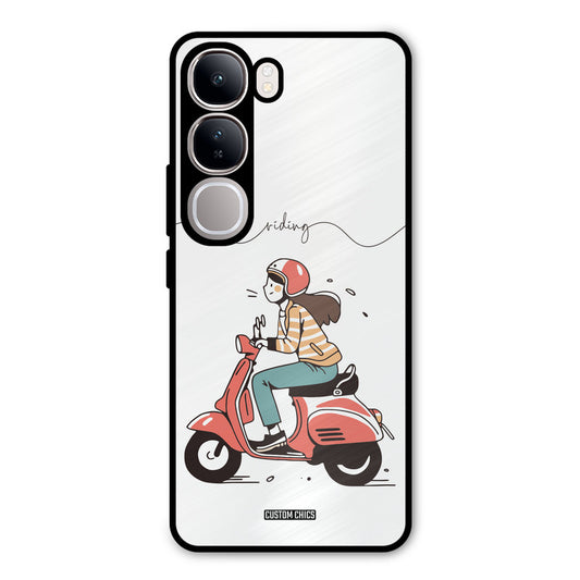 Rider Girl Vivo Y300 Mobile Back Cover - Car&Bike PrintShield Case