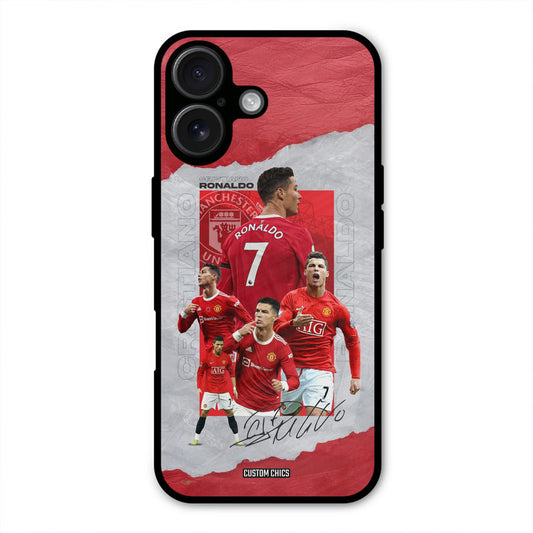 Ronaldo Autograph  iPhone 16 Mobile Back Cover - Sports PrintShield Case