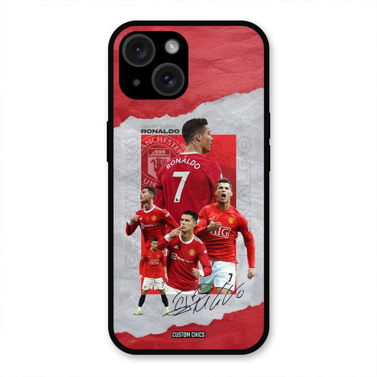 Ronaldo Autograph  iPhone 15 Plus Mobile Back Cover - Sports PrintShield Case