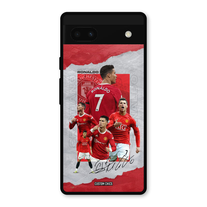 Ronaldo Autograph Google Pixel 6a Mobile Back Cover - Sports PrintShield Case