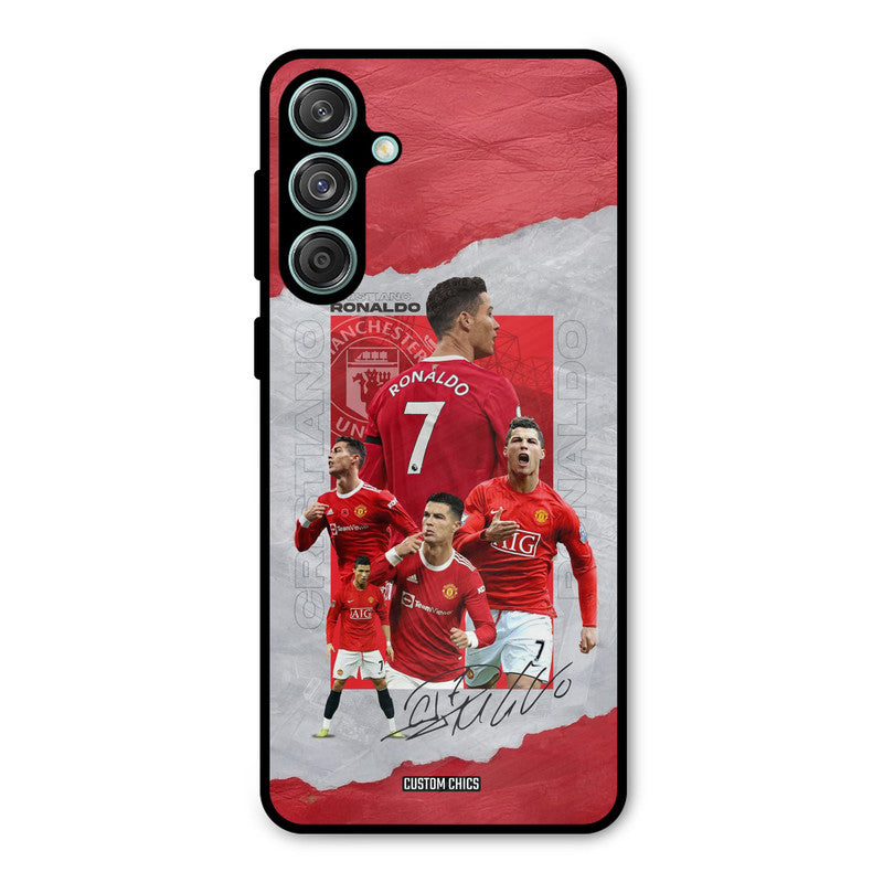 Ronaldo Autograph Samsung Galaxy M55 5G Mobile Back Cover - Sports PrintShield Case