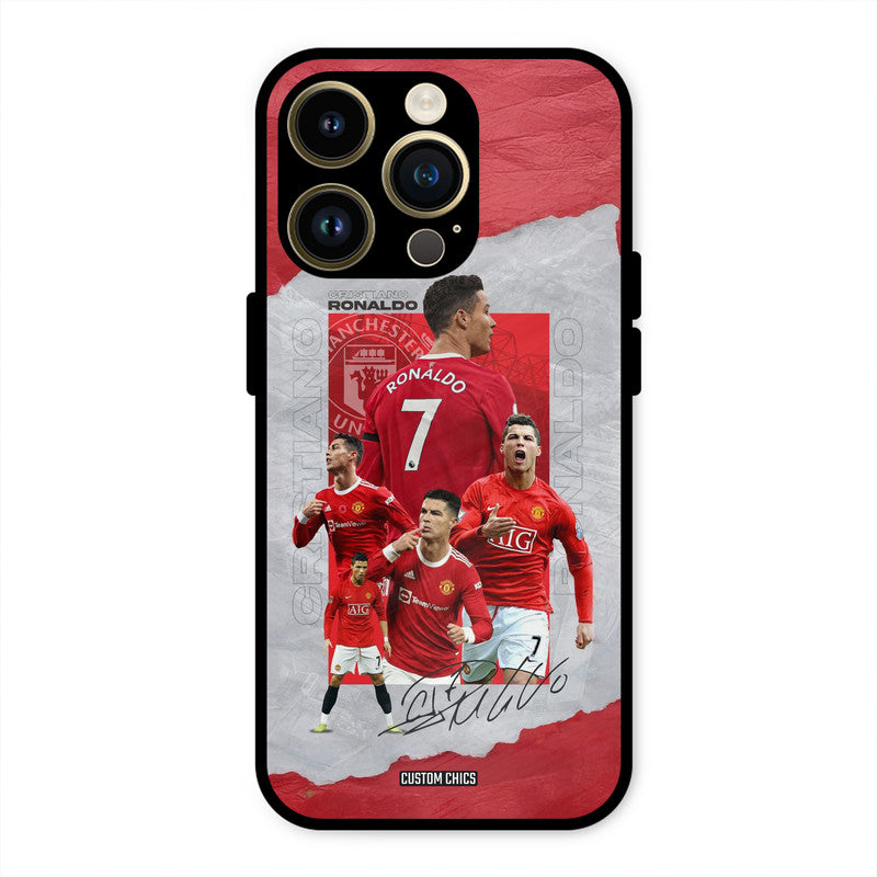 Ronaldo Autograph  iPhone 14 Pro Mobile Back Cover - Sports PrintShield Case