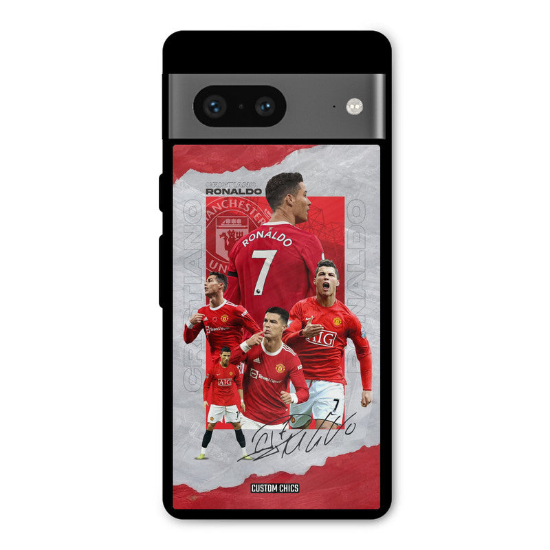 Ronaldo Autograph Google Pixel 7 Mobile Back Cover - Sports PrintShield Case