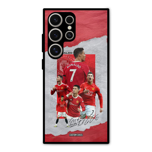 Ronaldo Autograph Samsung Galaxy S24 Ultra Mobile Back Cover - Sports PrintShield Case