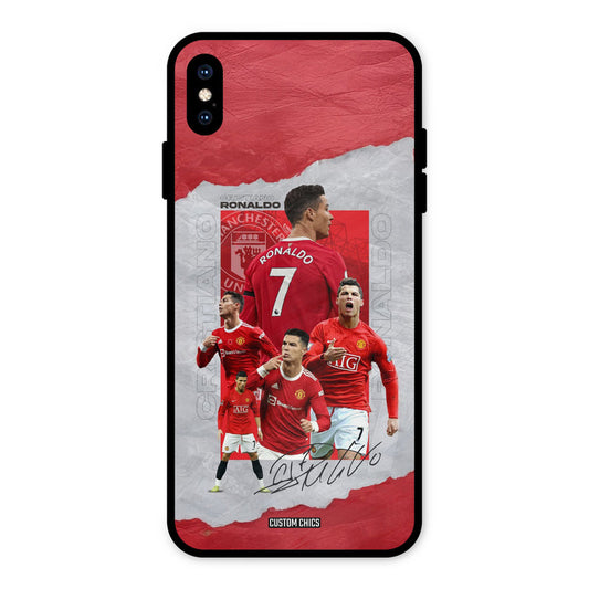 Ronaldo Autograph iPhone XS Max Mobile Back Cover - Sports PrintShield Case