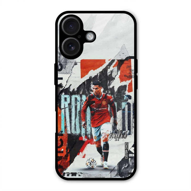 Ronaldo Paper Art  iPhone 16 Mobile Back Cover - Sports PrintShield Case