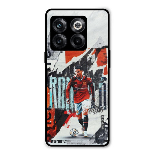 Ronaldo Paper Art Oneplus 10T Mobile Back Cover - Sports PrintShield Case