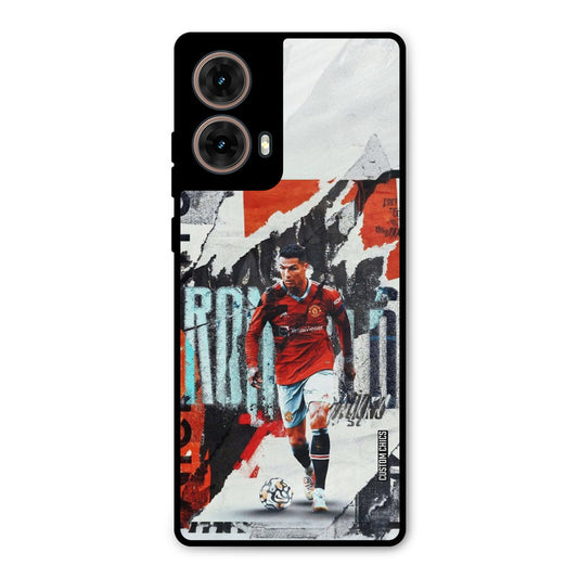 Ronaldo Paper Art Moto G85 Mobile Back Cover - Sports PrintShield Case