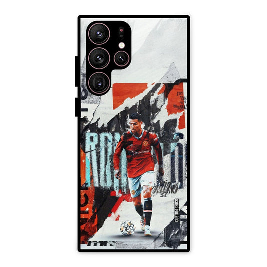 Ronaldo Paper Art Samsung Galaxy S22 Ultra Mobile Back Cover - Sports PrintShield Case
