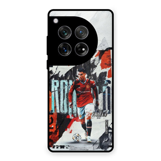 Ronaldo Paper Art OnePlus 12 Mobile Back Cover - Sports PrintShield Case