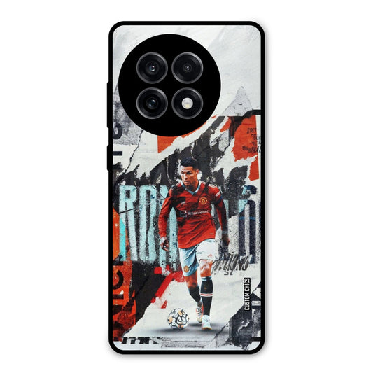 Ronaldo Paper Art OnePlus 13R Mobile Back Cover - Sports PrintShield Case
