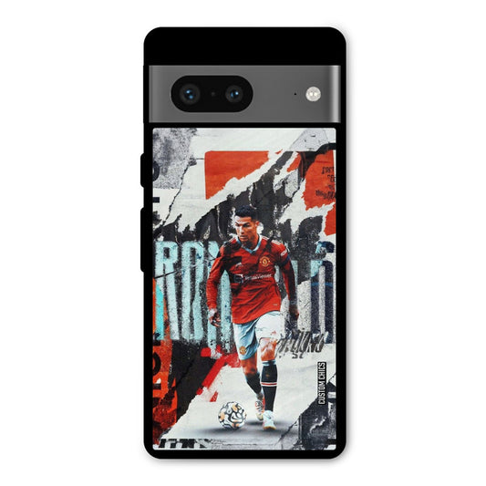 Ronaldo Paper Art Google Pixel 7 Mobile Back Cover - Sports PrintShield Case