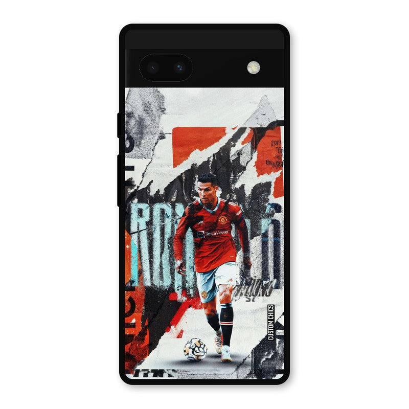 Ronaldo Paper Art Google Pixel 6a Mobile Back Cover - Sports PrintShield Case