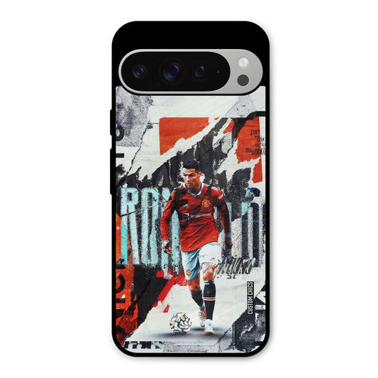 Ronaldo Red Paper Art Google Pixel 9 Pro XL Mobile Back Cover - Sports PrintShield Case