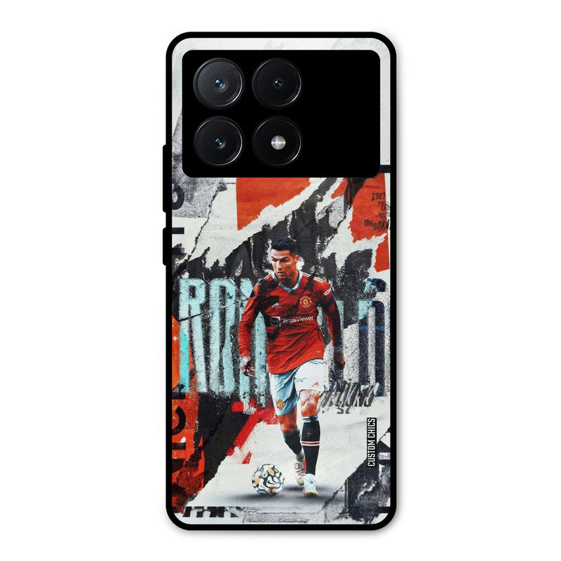 Ronaldo Paper Art Poco X6 Pro Mobile Back Cover - Sports PrintShield Case