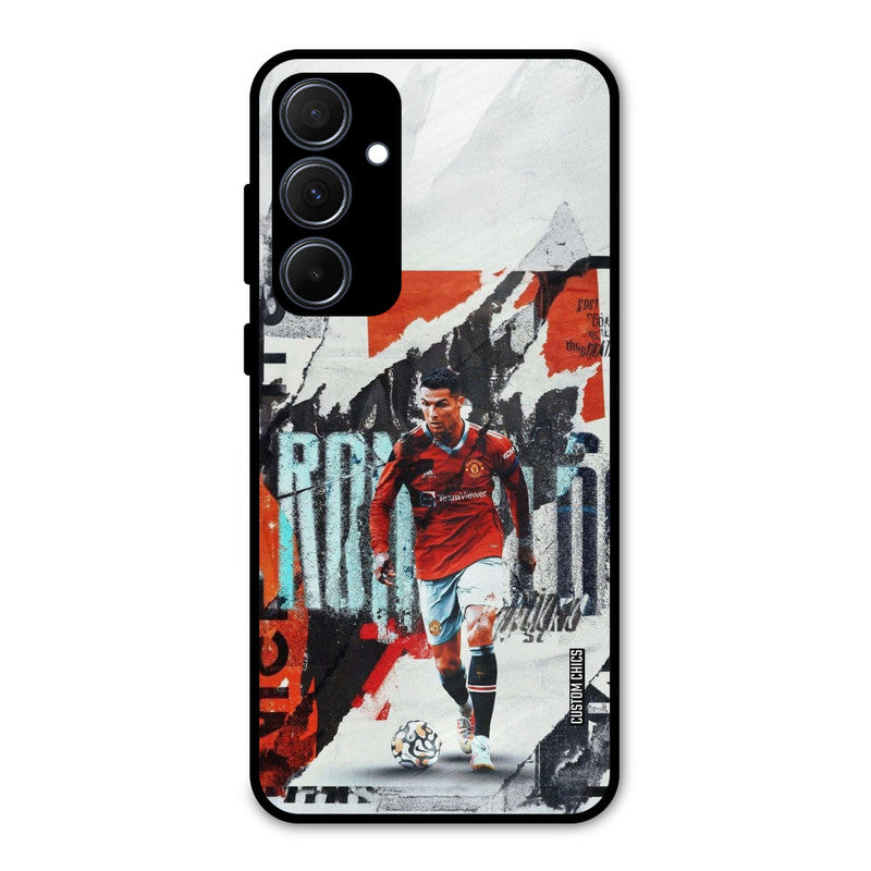 Ronaldo Paper Art Samsung Galaxy A35 5G Mobile Back Cover - Sports PrintShield Case