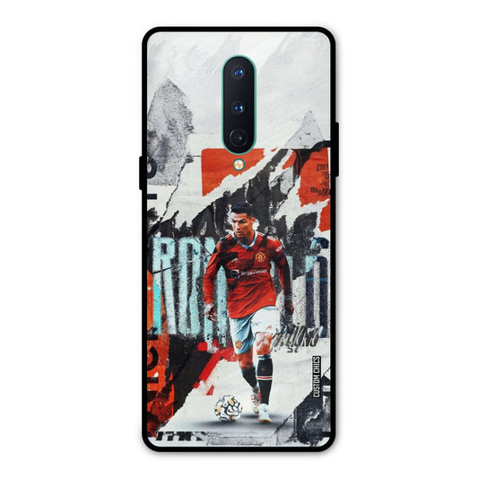Ronaldo Paper Art Oneplus 8 Mobile Back Cover - Sports PrintShield Case