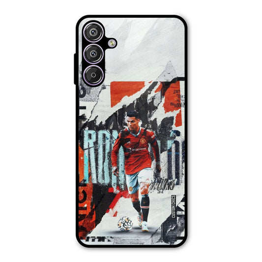 Ronaldo Paper Art Samsung Galaxy F15 Mobile Back Cover - Sports PrintShield Case