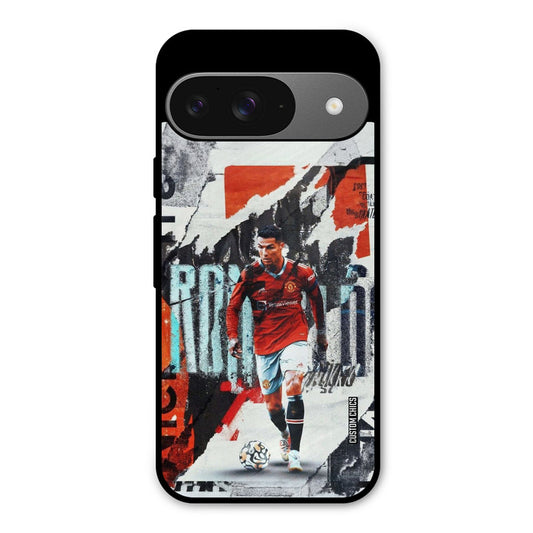 Ronaldo Paper Art Google Pixel 9 Mobile Back Cover - Sports PrintShield Case