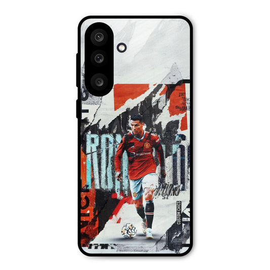 Ronaldo Paper Art Samsung Galaxy M56 Mobile Back Cover - Sports PrintShield Case
