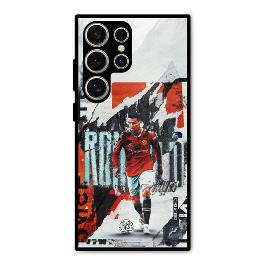 Ronaldo Paper Art Samsung Galaxy S24 Ultra Mobile Back Cover - Sports PrintShield Case