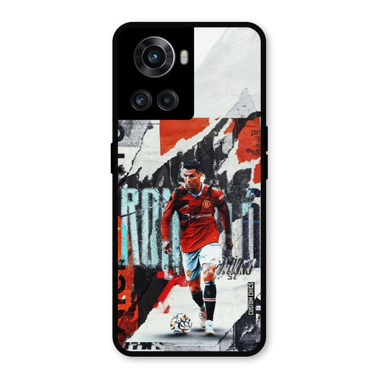 Ronaldo Paper Art OnePlus 10R Mobile Back Cover - Sports PrintShield Case
